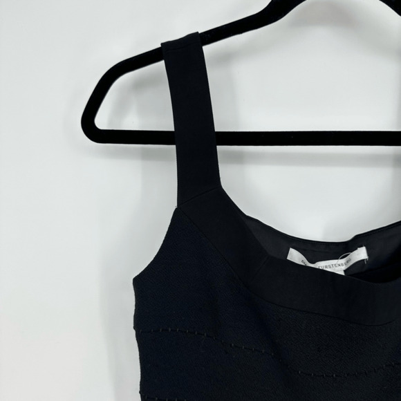 Diane Von Furstenberg Bodycone Bandage Wool Midi Dress Sz 4 Old Money Minimalist - Picture 4 of 12